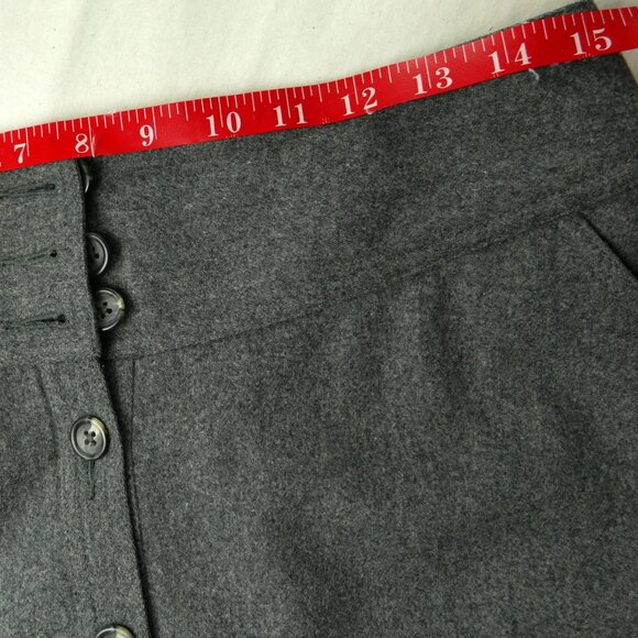 BR Classic A-Line Wool Skirt w/ Pockets Sz. 6-10 - Picture 3 of 4